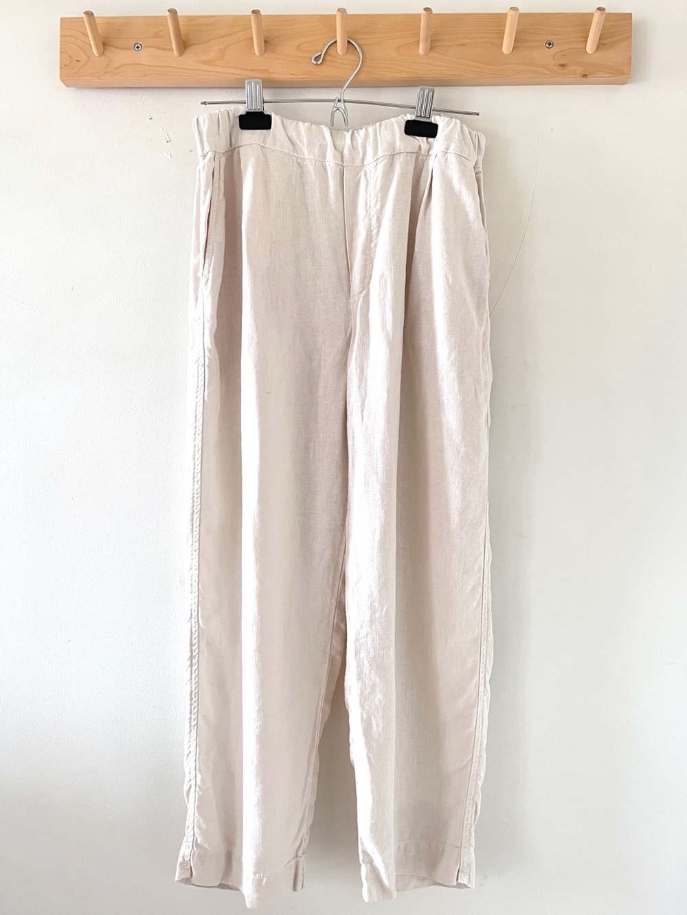 Velvet By Graham & Spencer 100% Linen Pants Sand Size Small Heavyweight Linen